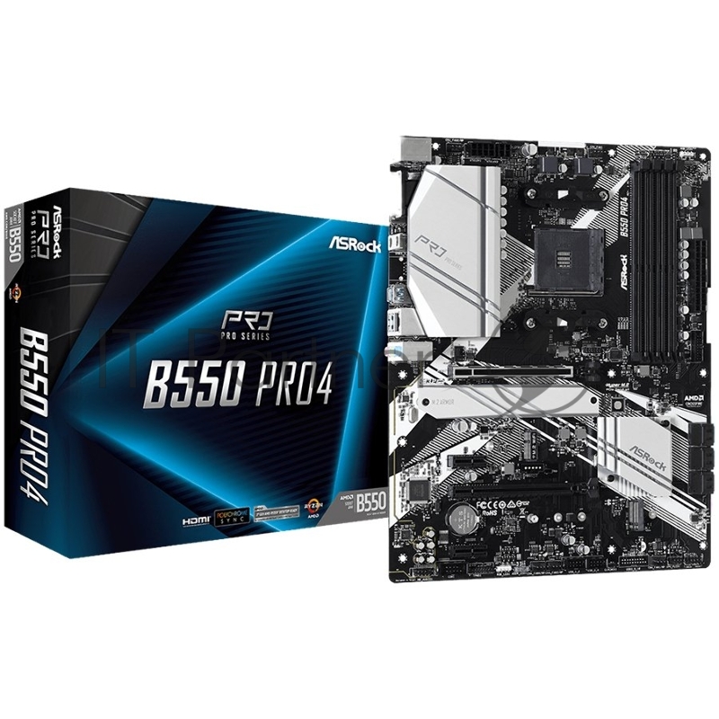 Плата материнская Asrock Asrock B550 PRO4, AM4, AMD B550, ATX, BOX