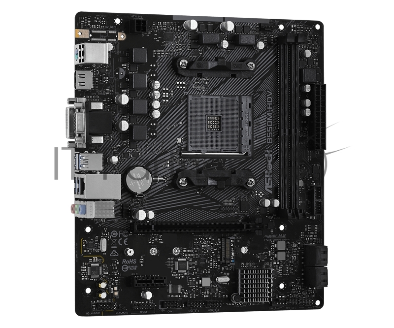 Материнская плата Asrock B550M-HDV Soc-AM4 AMD B550 2xDDR4 mATX AC`97 8ch(7.1) GbLAN RAID+VGA+DVI+HDMI