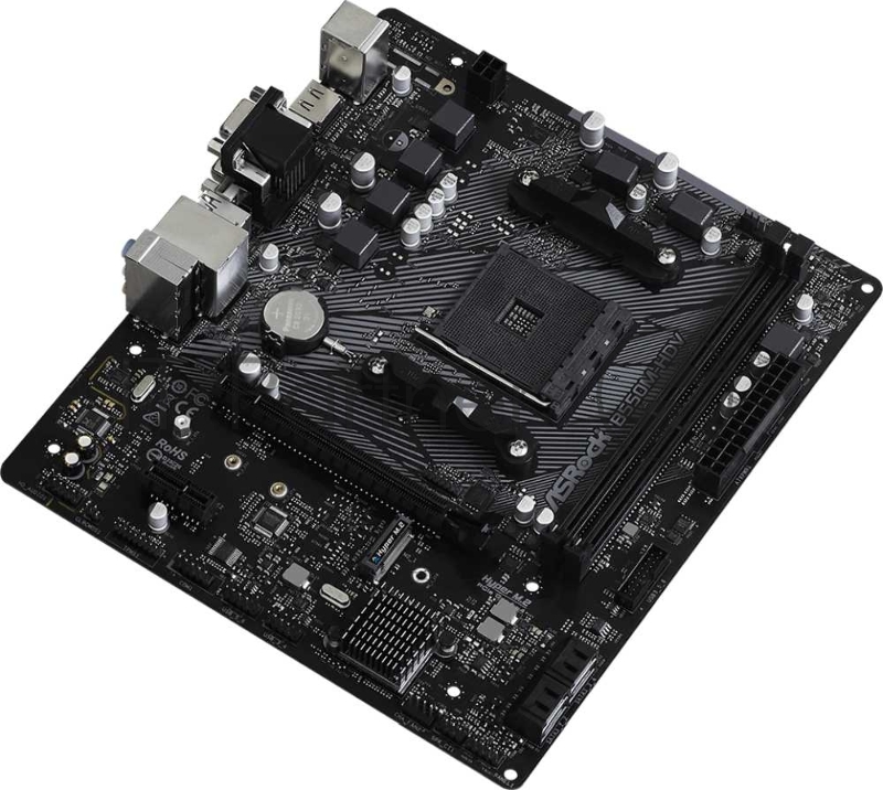 Материнская плата Asrock B550M-HDV Soc-AM4 AMD B550 2xDDR4 mATX AC`97 8ch(7.1) GbLAN RAID+VGA+DVI+HDMI