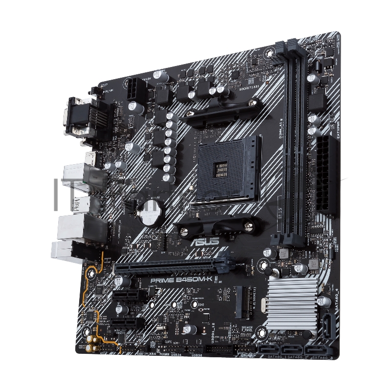Материнская плата Asus PRIME B450M-K II Soc-AM4 AMD B450 2xDDR4 mATX AC`97 8ch(7.1) GbLAN RAID+VGA+DVI+HDMI