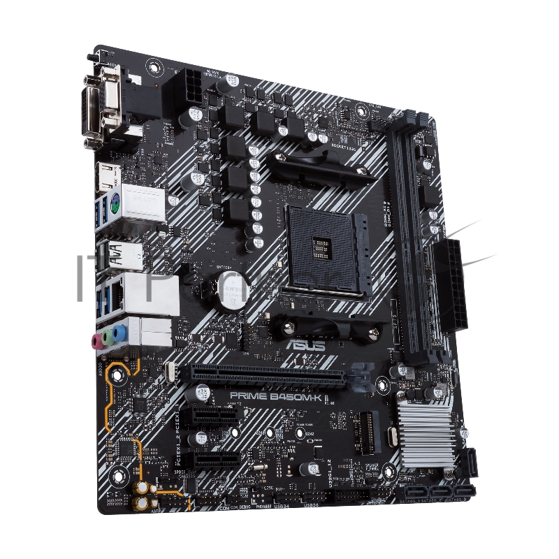 Материнская плата Asus PRIME B450M-K II Soc-AM4 AMD B450 2xDDR4 mATX AC`97 8ch(7.1) GbLAN RAID+VGA+DVI+HDMI