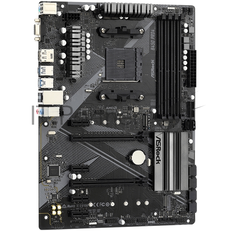 Материнская плата ASROCK B450 PRO4 R2.0 (AMD B450 SAM4 ATX)