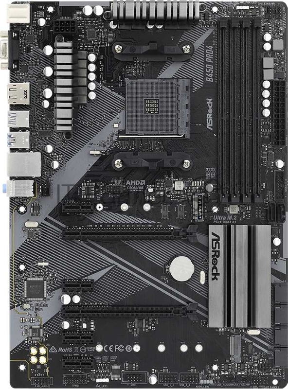 Материнская плата ASROCK B450 PRO4 R2.0 (AMD B450 SAM4 ATX)