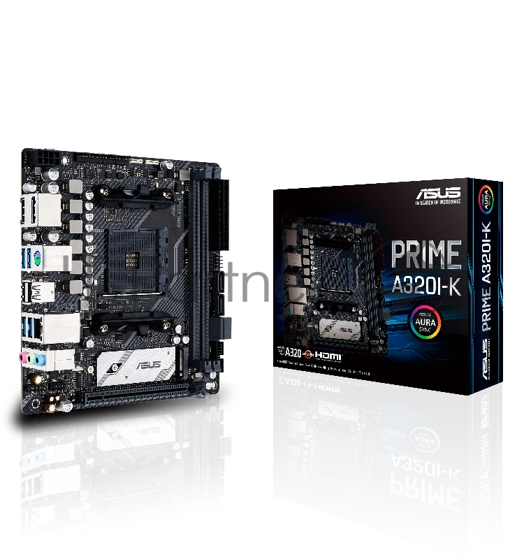 Материнская плата Asus PRIME A320I-K Soc-AM4 AMD A320 2xDDR4 mini-ITX AC`97 8ch(7.1) GbLAN RAID+HDMI+DP