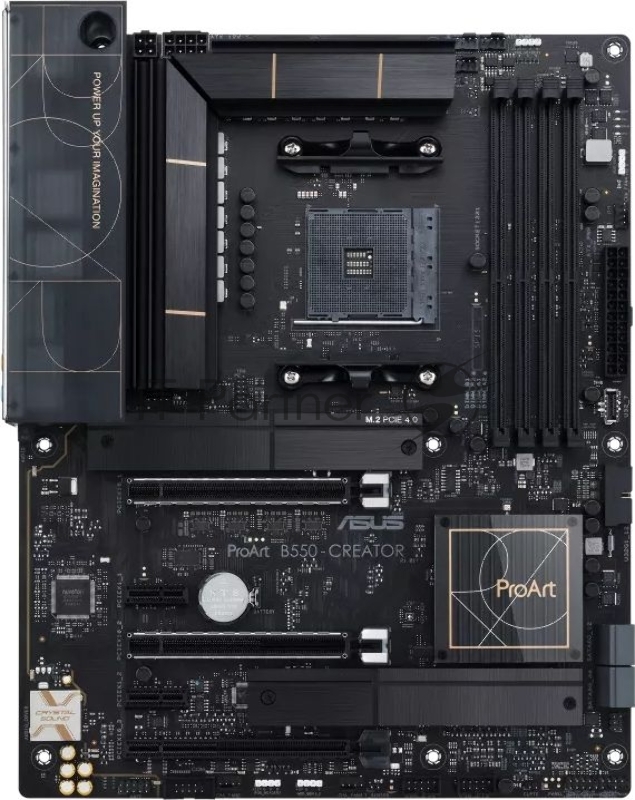Материнская плата ASUS PROART B550-CREATOR, Socket AM4, B550, 4*DDR4, DP+HDMI, SATA3 + RAID, Audio, Gb LAN, USB 3.1*8, USB 2.0*4, COM*1 header (w/o cable), mATX 90MB17L0-M0EAY0
