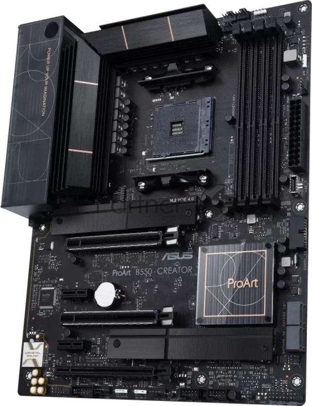 Материнская плата ASUS PROART B550-CREATOR, Socket AM4, B550, 4*DDR4, DP+HDMI, SATA3 + RAID, Audio, Gb LAN, USB 3.1*8, USB 2.0*4, COM*1 header (w/o cable), mATX 90MB17L0-M0EAY0