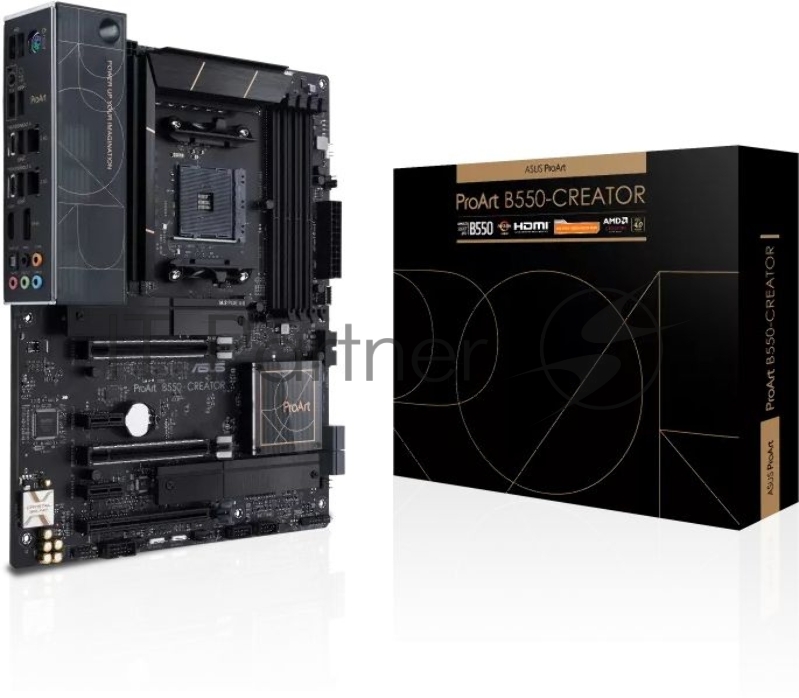 Материнская плата ASUS PROART B550-CREATOR, Socket AM4, B550, 4*DDR4, DP+HDMI, SATA3 + RAID, Audio, Gb LAN, USB 3.1*8, USB 2.0*4, COM*1 header (w/o cable), mATX 90MB17L0-M0EAY0