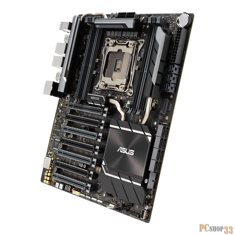 Материнская плата ASUS PRO WS X299 SAGE II /LGA-2066,X299 II,8DIMM,7PCIE, RTL {3}