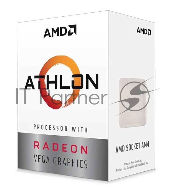 Процессор AMD Athlon 3000G, 2/4, 3.5GHz, 192KB/1MB/4MB, AM4, 35W, Radeon Vega 3, YD3000C6M2OFB OEM, analog YD3000C6M2OFH