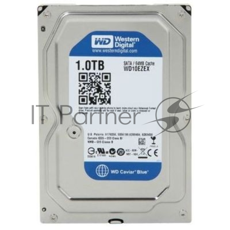 Жесткий диск Western Digital Original SATA-III 1Tb WD10EZEX Caviar Blue (7200rpm) 64Mb 3.5