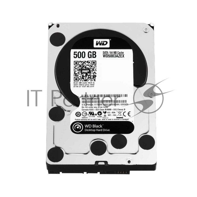 Жесткий диск Western Digital Original SATA-III 500Gb WD5003AZEX Caviar Black (7200rpm) 64Mb 3.5