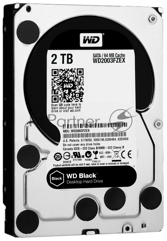 Жесткий диск Western Digital Original SATA-III 2Tb WD2003FZEX Black (7200rpm) 64Mb 3.5