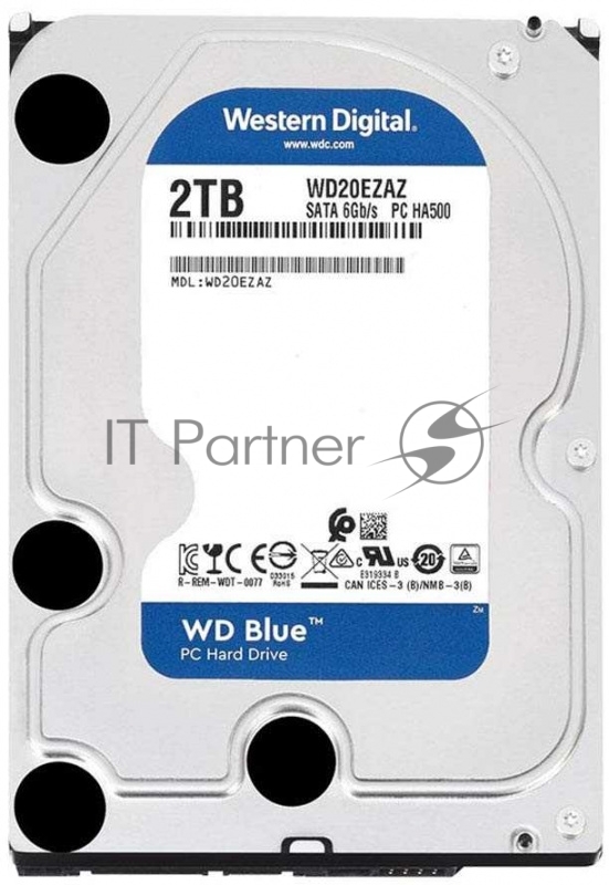 Жесткий диск Western Digital Original SATA-III 2Tb WD20EZAZ Blue (5400rpm) 256Mb 3.5