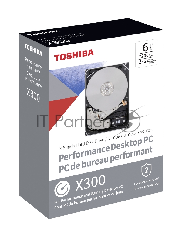 Жесткий диск Toshiba SATA-III 6Tb HDWR460EZSTA X300 (7200rpm) 256Mb 3.5 Rtl
