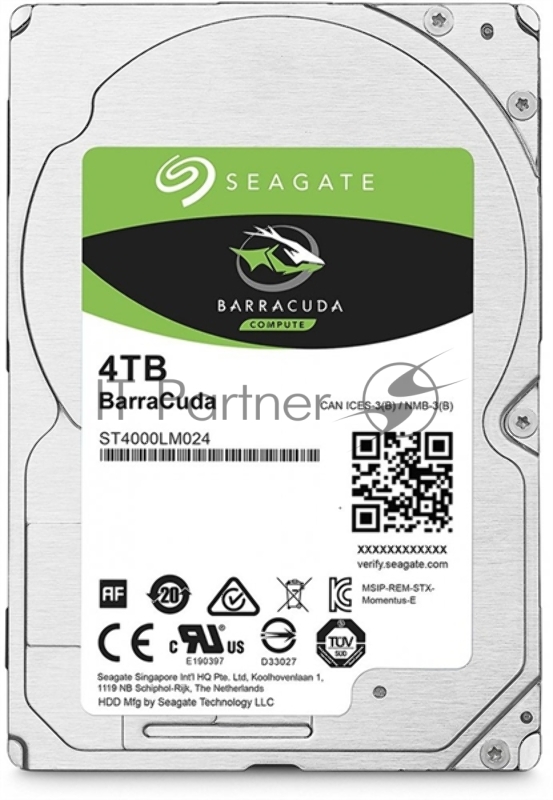 Жесткий диск 2,5 4TB Seagate Mobile Barracuda Guardian (ST4000LM024) {SATA 6.0Gb/s, 5400 rpm, 128mb buffer}