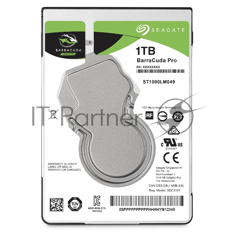 Жесткий диск SEAGATE HDD Mobile Barracuda25 Guardian (2.5/ 1TB/ SATA 6Gb/s/ rmp 7200)
