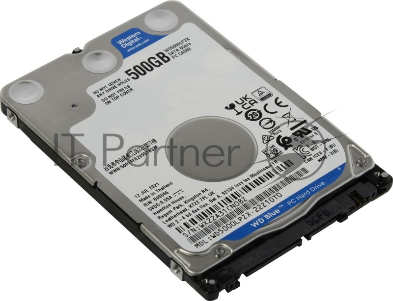 Жесткий диск Western Digital Blue™ WD5000LPZX 500ГБ 2,5 5400RPM 128MB (SATA III) Mobile
