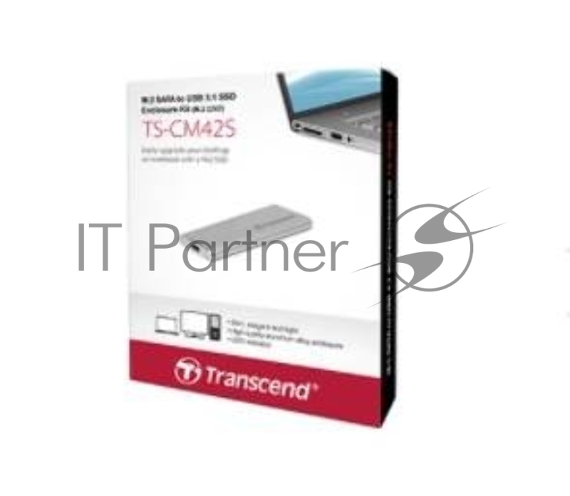 Комплект с корпусом для установки SSD Transcend TS-CM42S, M.2, USB 3.1, Enclosure Kit, Серебристый