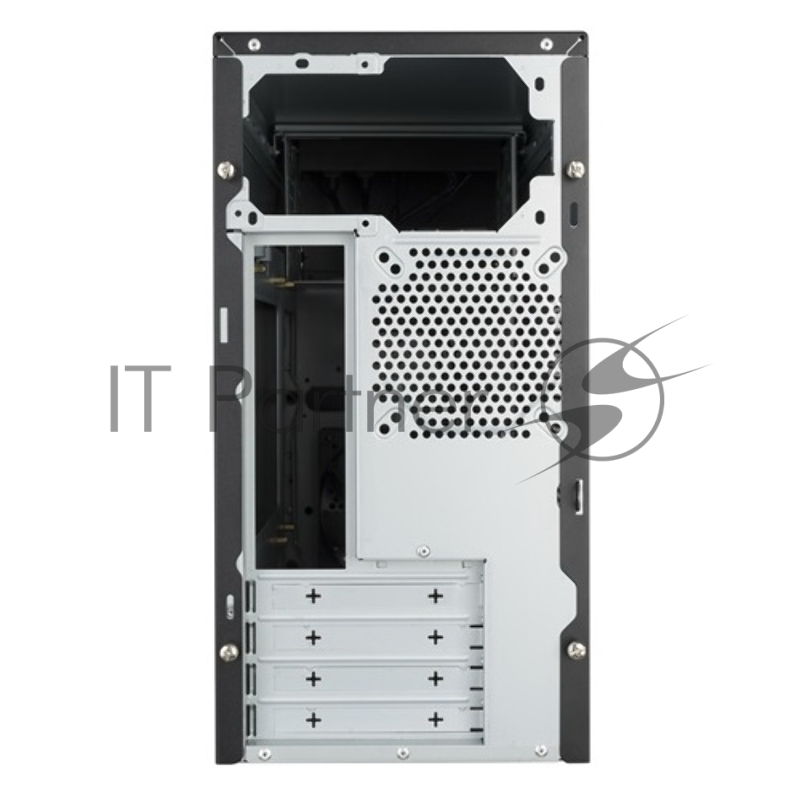 Корпус без БП Cooler Master MasterBox E300L, 2xUSB3.0, 1x120Fan, w/o PSU, Black w/Silver line, mATX