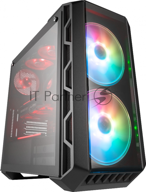 Корпус без БП Cooler Master MasterCase H500 Mesh Iron Grey, USB3.0x2, USB2.0x2, 2x200 ARGBFan, 1x120Fan, ATX, w/o PSU
