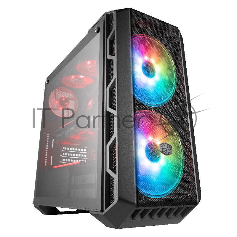 Корпус без БП Cooler Master MasterCase H500 Mesh Iron Grey, USB3.0x2, USB2.0x2, 2x200 ARGBFan, 1x120Fan, ATX, w/o PSU