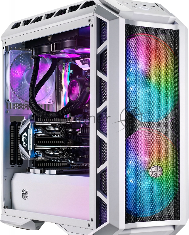 Корпус без блока питания Cooler Master MasterCase H500P Mesh White, USB3.0x2, USB2.0x2, 2x200 ARGBFan, 1x140Fan, Full Tower, w/o PSU