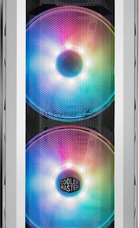 Корпус без блока питания Cooler Master MasterCase H500P Mesh White, USB3.0x2, USB2.0x2, 2x200 ARGBFan, 1x140Fan, Full Tower, w/o PSU