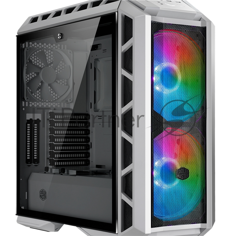 Корпус без блока питания Cooler Master MasterCase H500P Mesh White, USB3.0x2, USB2.0x2, 2x200 ARGBFan, 1x140Fan, Full Tower, w/o PSU