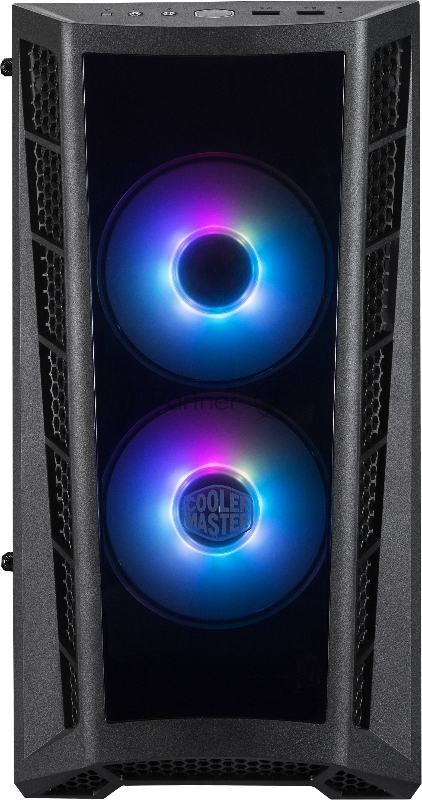Корпус без блока питания Cooler Master MasterBox MB320L, 2xUSB3.0, 2x120 ARGB Fan, w/o PSU, Black, mATX
