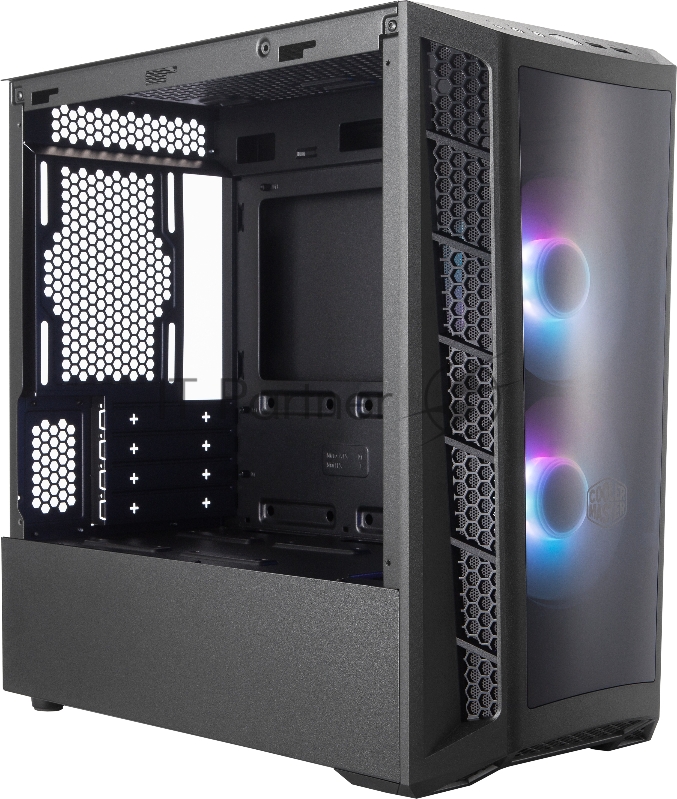 Корпус без блока питания Cooler Master MasterBox MB320L, 2xUSB3.0, 2x120 ARGB Fan, w/o PSU, Black, mATX