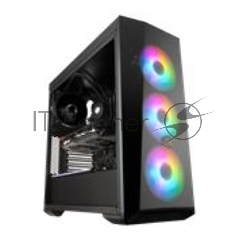 Корпус без блока питания Cooler Master MasterBox 5 Lite RGB, USB 3.0 x 2, 1xFan, 3x120mm ARGB Fan, Black, Splitter cable + Controller, ATX, w/o PSU