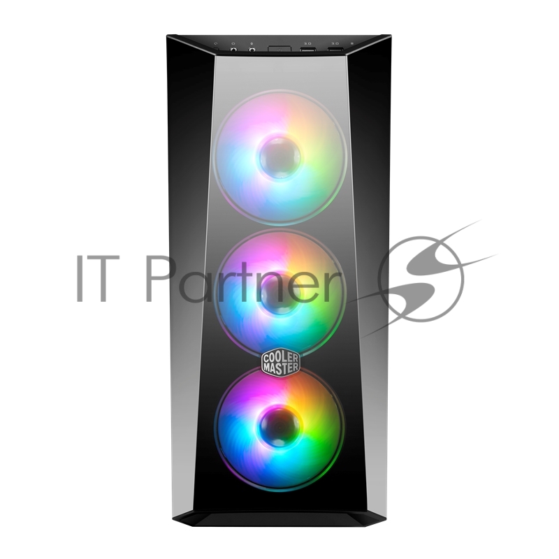 Корпус без блока питания Cooler Master MasterBox 5 Lite RGB, USB 3.0 x 2, 1xFan, 3x120mm ARGB Fan, Black, Splitter cable + Controller, ATX, w/o PSU