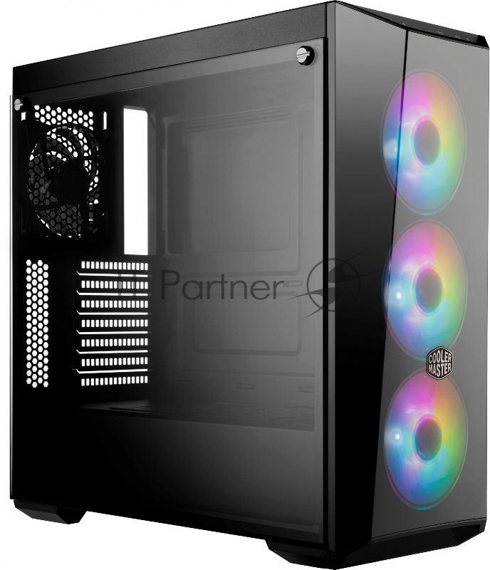 Корпус без блока питания Cooler Master MasterBox 5 Lite RGB, USB 3.0 x 2, 1xFan, 3x120mm ARGB Fan, Black, Splitter cable + Controller, ATX, w/o PSU