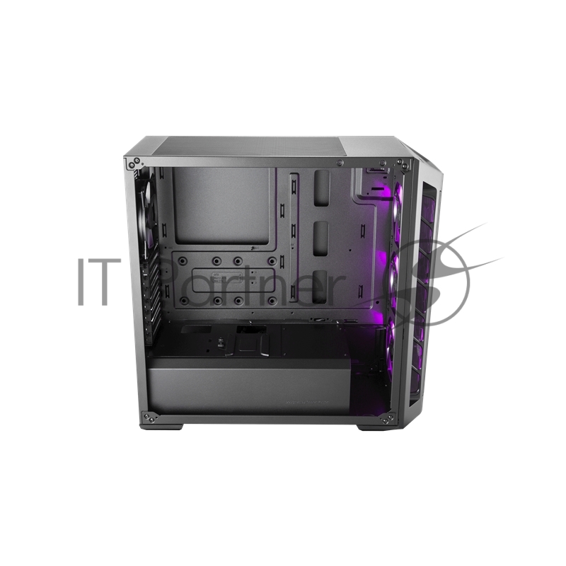 Корпус без БП Cooler Master MasterBox MB511, 2xUSB3.0, 3x120 ARGB fan, RGB controller, 1 to 3 RGB splitter cable, w/o PSU, Black, Black Trim, Mesh Front Panel, ATX