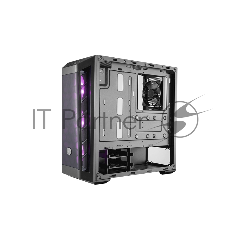 Корпус без БП Cooler Master MasterBox MB511, 2xUSB3.0, 3x120 ARGB fan, RGB controller, 1 to 3 RGB splitter cable, w/o PSU, Black, Black Trim, Mesh Front Panel, ATX