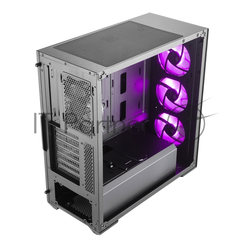 Корпус без БП Cooler Master MasterBox MB511, 2xUSB3.0, 3x120 ARGB fan, RGB controller, 1 to 3 RGB splitter cable, w/o PSU, Black, Black Trim, Mesh Front Panel, ATX
