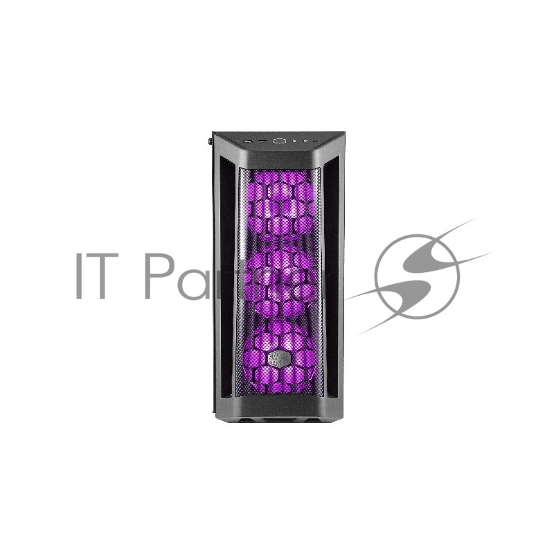 Корпус без БП Cooler Master MasterBox MB511, 2xUSB3.0, 3x120 ARGB fan, RGB controller, 1 to 3 RGB splitter cable, w/o PSU, Black, Black Trim, Mesh Front Panel, ATX