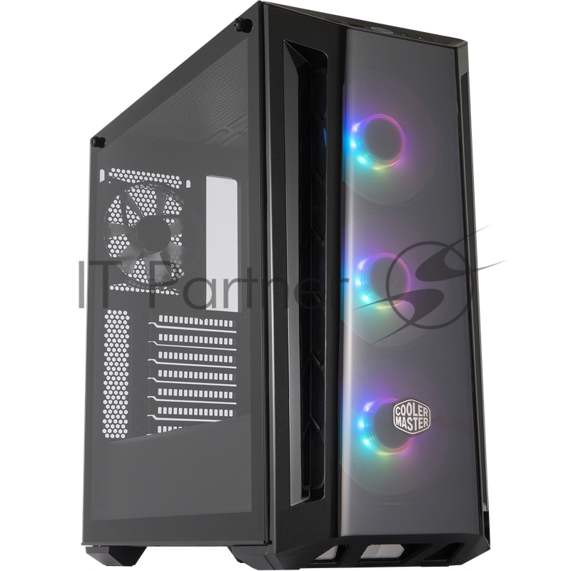 Корпус без БП Cooler Master MasterBox MB520, 2xUSB3.0, 1x120 Fan, 3x120 ARGB Fan, RGB controller + 1 to 3 RGB splitter, w/o PSU, Black, Red Trim, DarkMirror Front Panel, ATX
