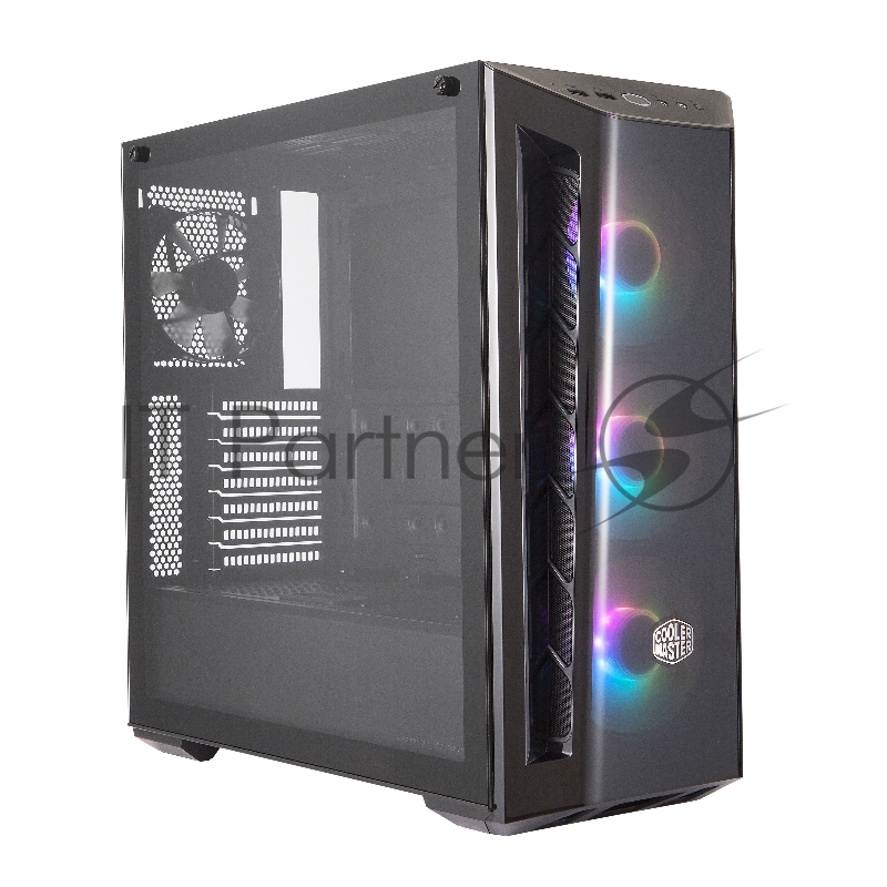 Корпус без БП Cooler Master MasterBox MB520, 2xUSB3.0, 1x120 Fan, 3x120 ARGB Fan, RGB controller + 1 to 3 RGB splitter, w/o PSU, Black, Red Trim, DarkMirror Front Panel, ATX