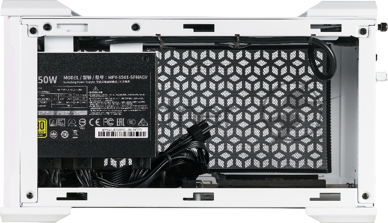 Корпус с блоком питания 650 Ватт Cooler Master MasterCase NC100, USB3.2x2, 2x92 Fan, White, SFX 650 Watt Gold PSU