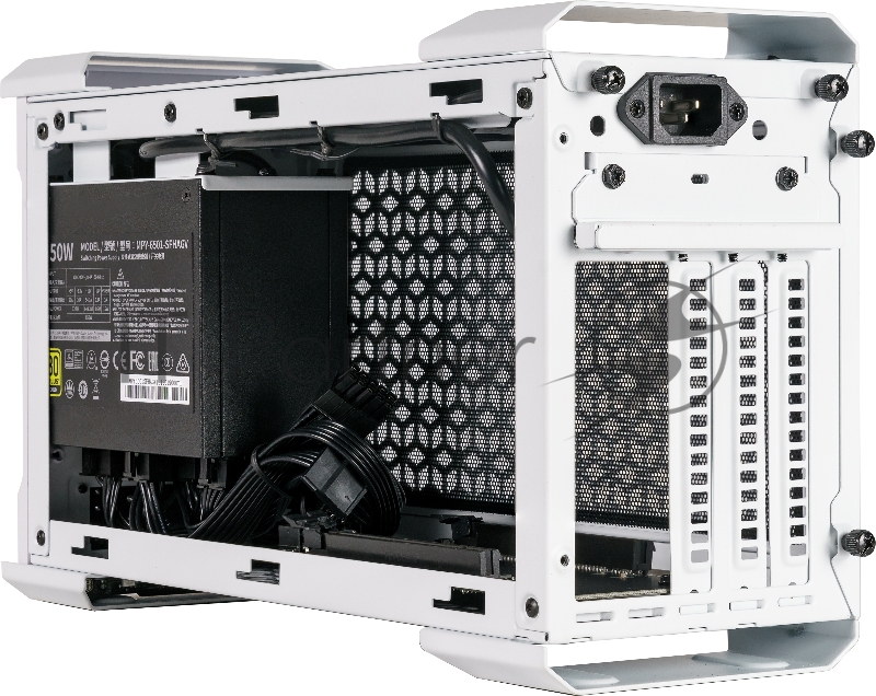 Корпус с блоком питания 650 Ватт Cooler Master MasterCase NC100, USB3.2x2, 2x92 Fan, White, SFX 650 Watt Gold PSU