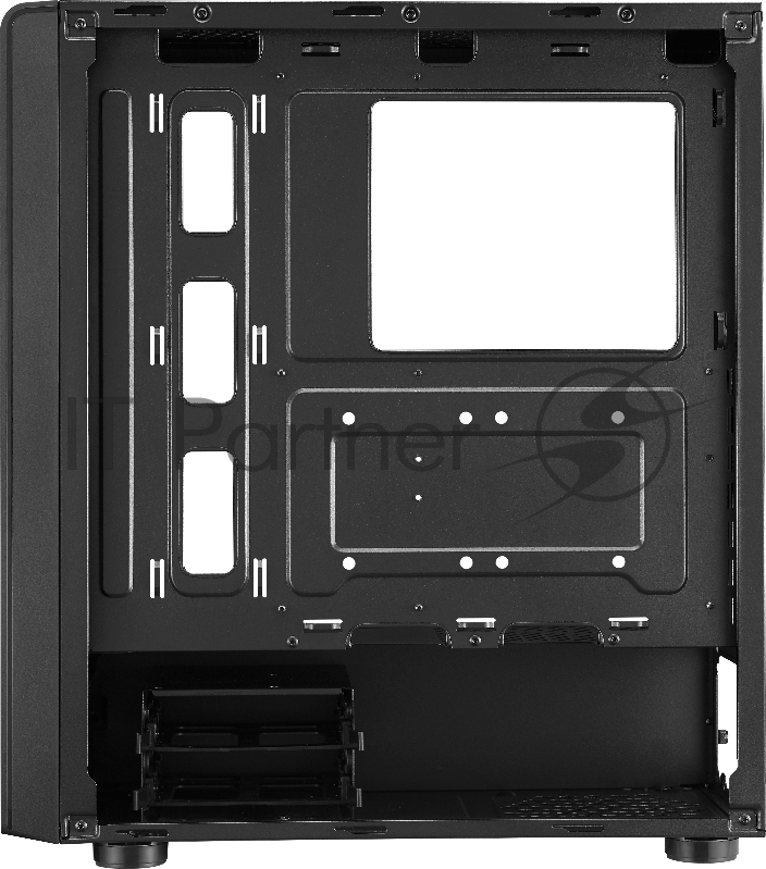 Корпус без блока питания Cooler Master Elite 500, 2xUSB3.2, 1x120Fan, w/o PSU, Black, w/o ODD, Window TG left panel, ATX