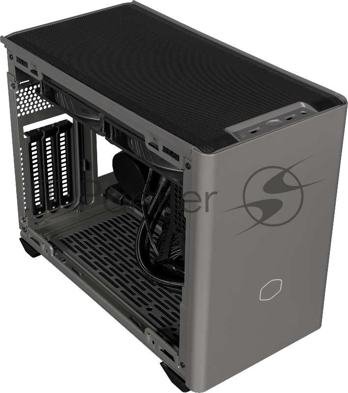 Корпус Cooler Master MasterBox NR200P MAX, USB3.0x2, CPU Cooler included: MasterLiquid ML280 Mirror, Black, w/850W SFX PSU, mITX