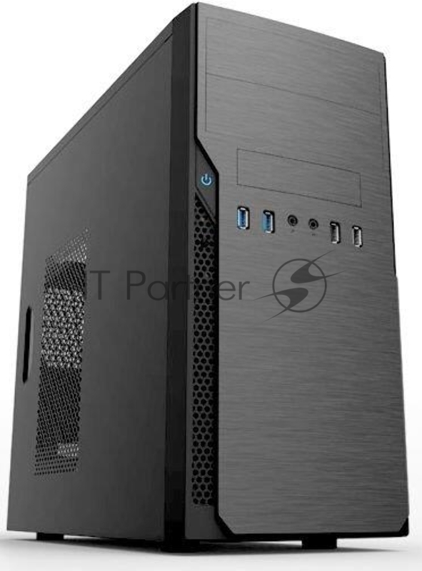 Корпус с блоком питания 450Вт. Case Foxline mATX, 450W, 2xUSB3.0, 2xUSB2.0, powercord
