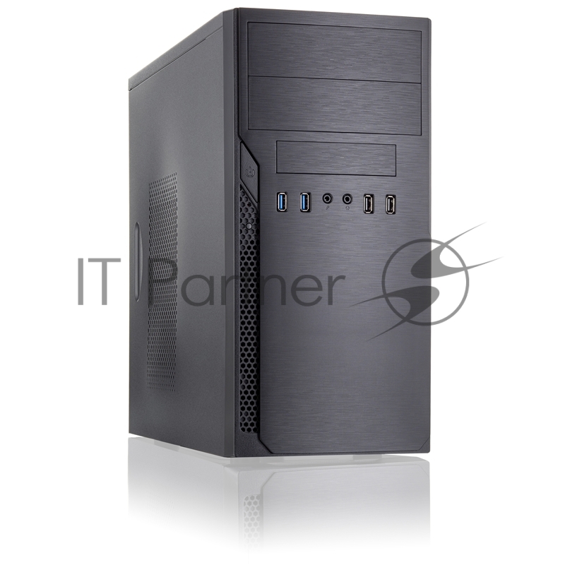 Корпус с блоком питания 450Вт. Case Foxline mATX, 450W, 2xUSB3.0, 2xUSB2.0, powercord