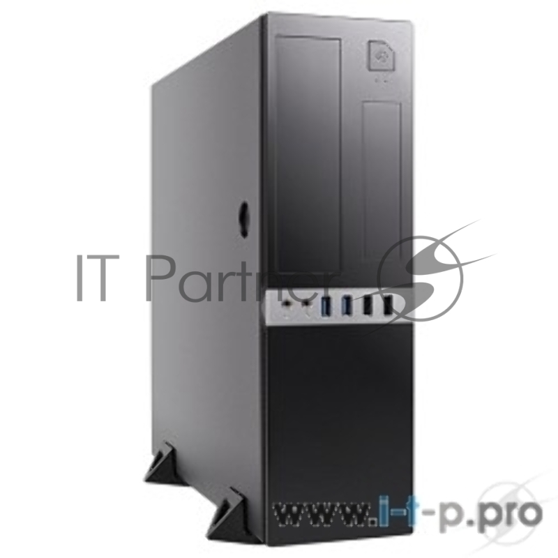 Корпус с блоком питания 300Вт. Сase Foxline mATX Desktop 300W, 2xUSB3.0, 2xUSB2.0, toolless, Black, 8cm. fan, powercord