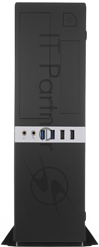 Корпус с блоком питания 300Вт. Сase Foxline mATX Desktop 300W, 2xUSB3.0, 2xUSB2.0, toolless, Black, 8cm. fan, powercord