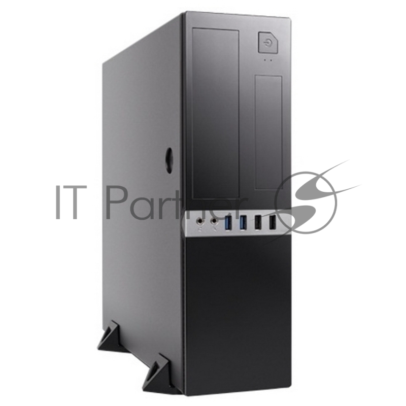 Корпус с блоком питания 300Вт. Сase Foxline mATX Desktop 300W, 2xUSB3.0, 2xUSB2.0, toolless, Black, 8cm. fan, powercord