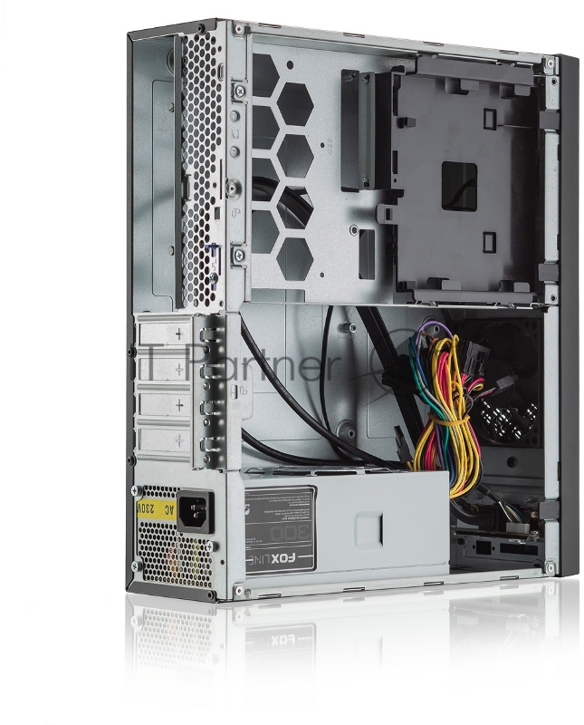 Корпус с блоком питания 300Вт. Foxline FL-1001 mATX case, black, w/PSU TFX 300W, w/2xUSB2.0+2xUSB3.0, w/1xcombo audio, w/pwr cord, w/ 8cm FAN