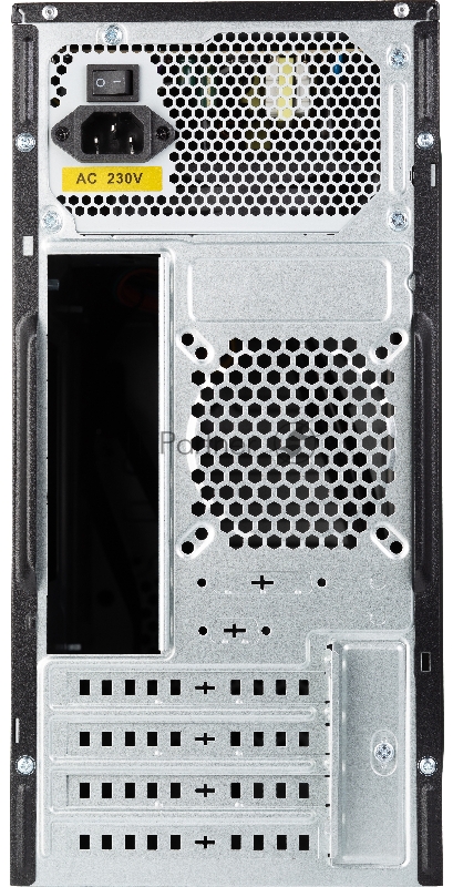 Корпус Foxline FL-733R-FZ450R-U32-NRP mATX case, black, w/PSU 450W 12cm, w/2xUSB2.0, w/2xUSB3.0, w/P-lock, w/E-lock support, w/rear LED lighting button, w/pwr cord, w/o FAN